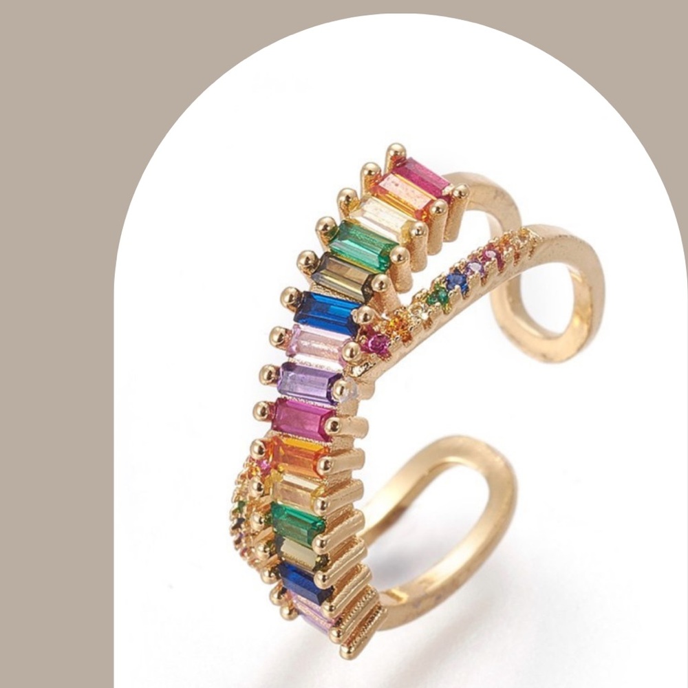 (NEW) Gold Plated Stones (small adjustable)